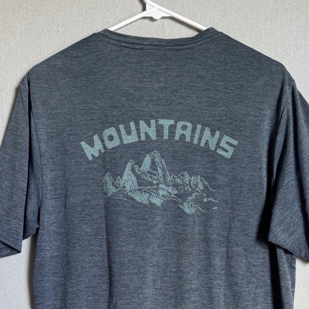 Patagonia Capilene Cool Daily Women S Grey Blue Mountains Performance Tee